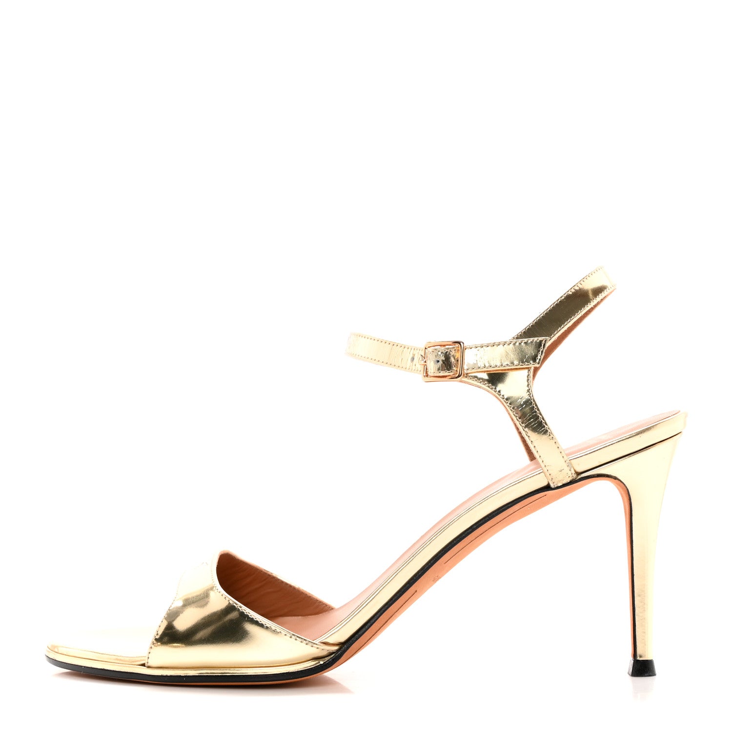 Givenchy Metallic Nappa Ankle Strap Sandals 40 Gold 1 of 21
