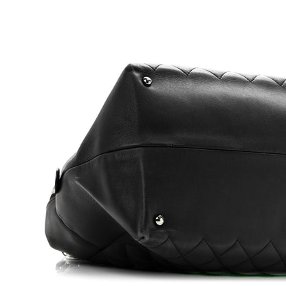 Chanel Calfskin Quilted Feather Weight Bowling Bag Black 9 of 11