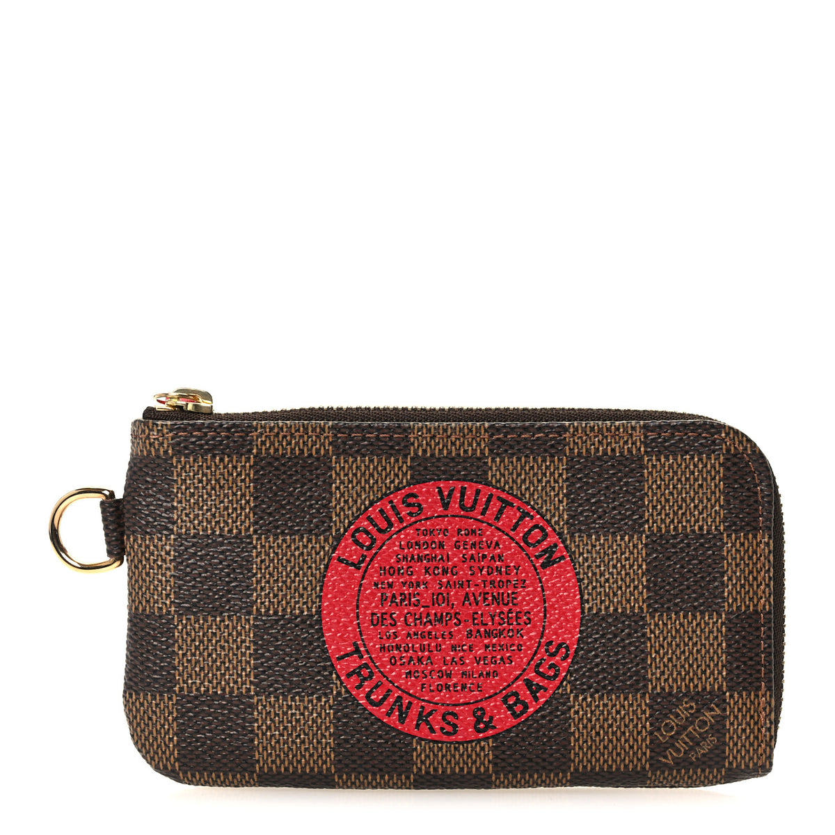 Damier Ebene Complice Trunks and Bags Wallet Red