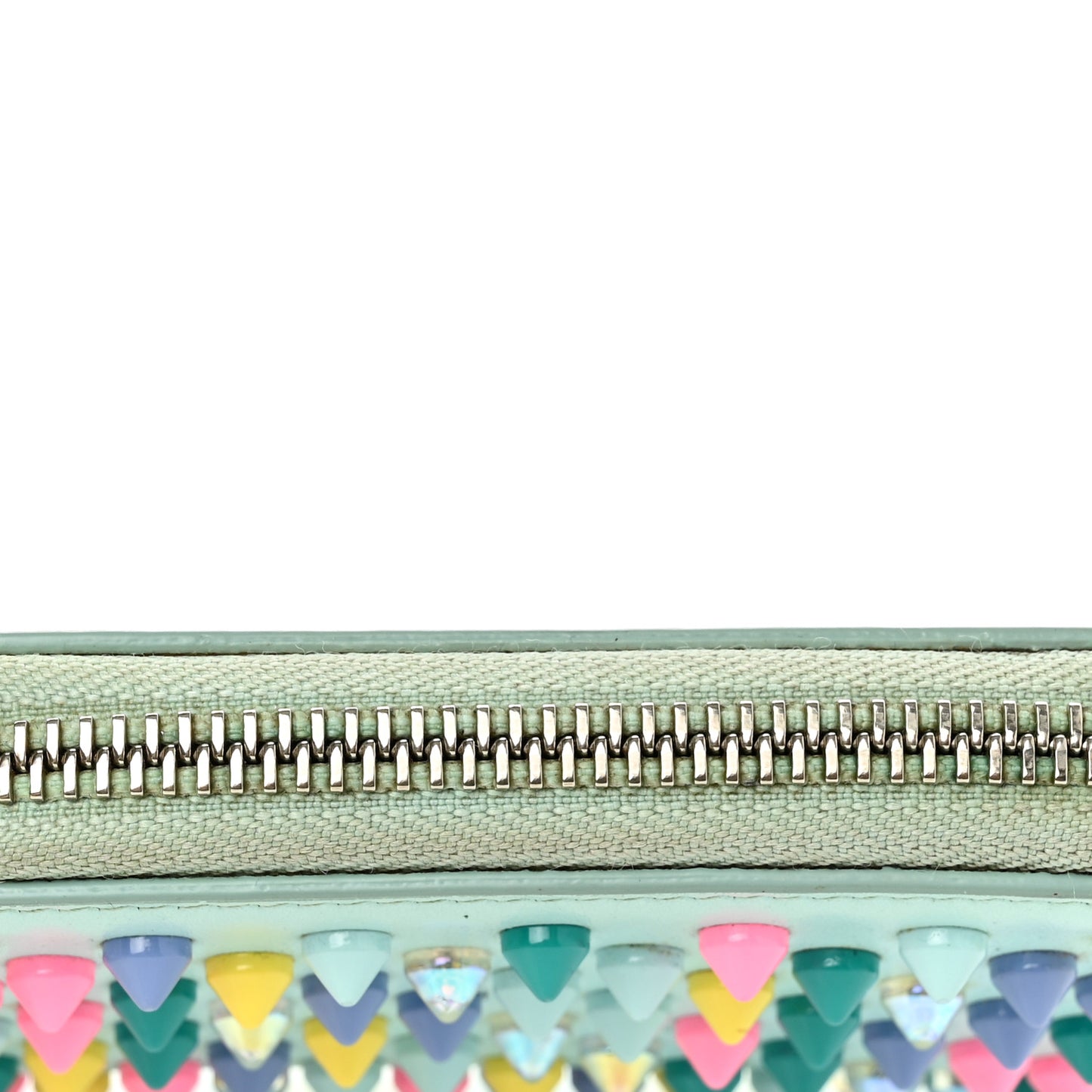 Calfskin Spiked Panettone Coin Purse Source Multicolor