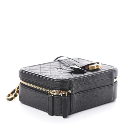 Chanel Caviar Quilted Medium CC Filigree Vanity Case Black 3 of 8