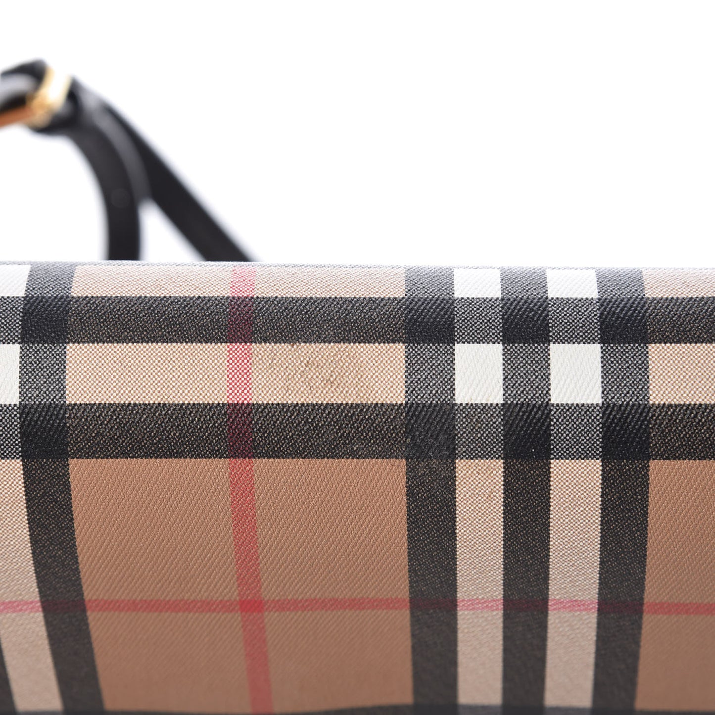 Vintage Check Henley Wallet On Chain Black