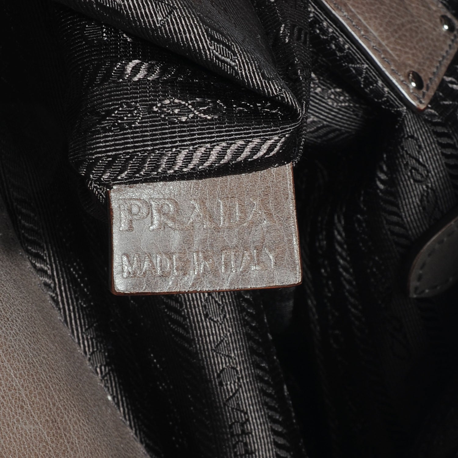 Prada Glace Calf Shoulder Bag Ardesia Fumo 9 of 10