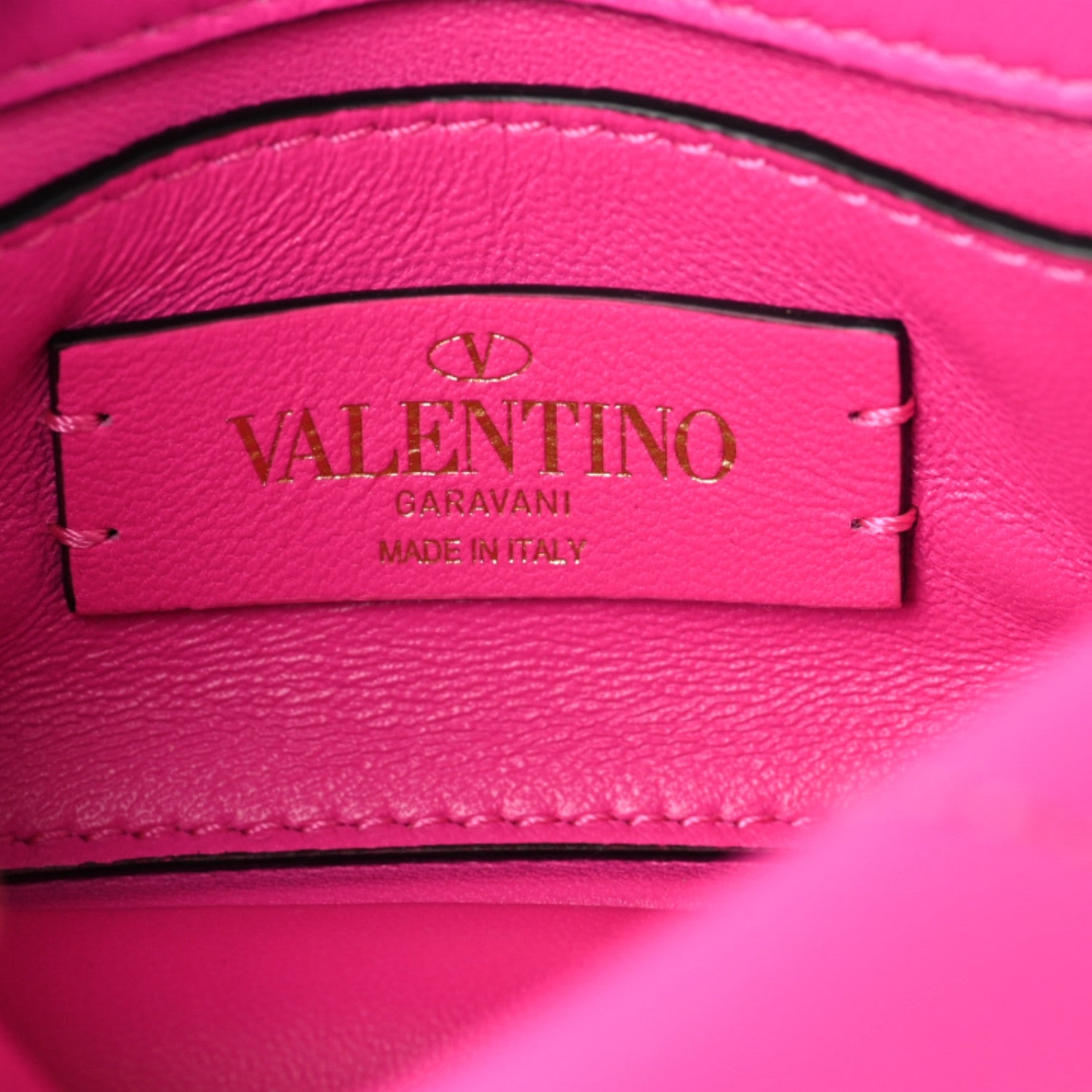 Valentino Garavani Nappa Lacquer Monochrome Mini Roman Stud Shoulder Bag Pink PP 5 of 7