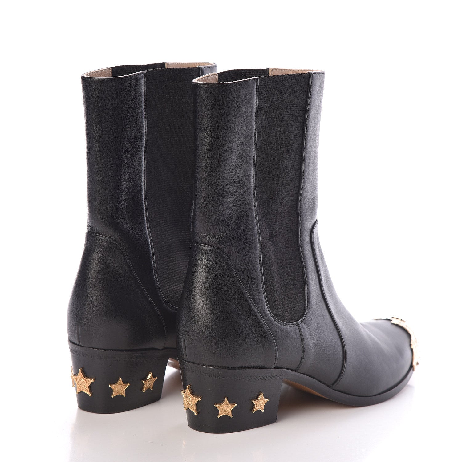 Chanel Calfskin Paris Dallas Boots 37 Black 4 of 7