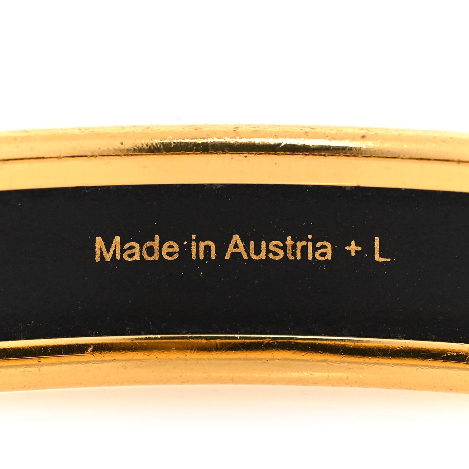 Hermes Enamel Printed Narrow Caleche Bracelet 70 White 5 of 6