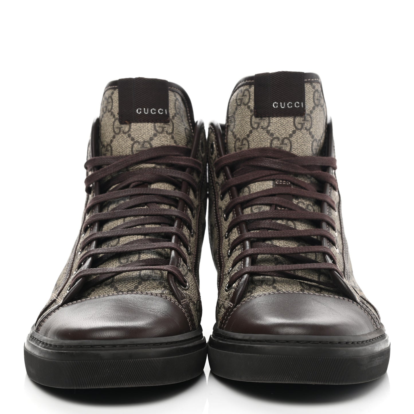 Monogram Mens High Top Sneaker 8.5 Dark Brown