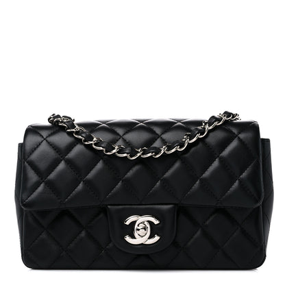 Chanel Lambskin Quilted Mini Rectangular Flap Black 1 of 10