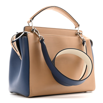 Fendi Vitello Baltico Dolce Shiny Nappa Lace Up DotCom Satchel Cuoio Ceruleo 4 of 14