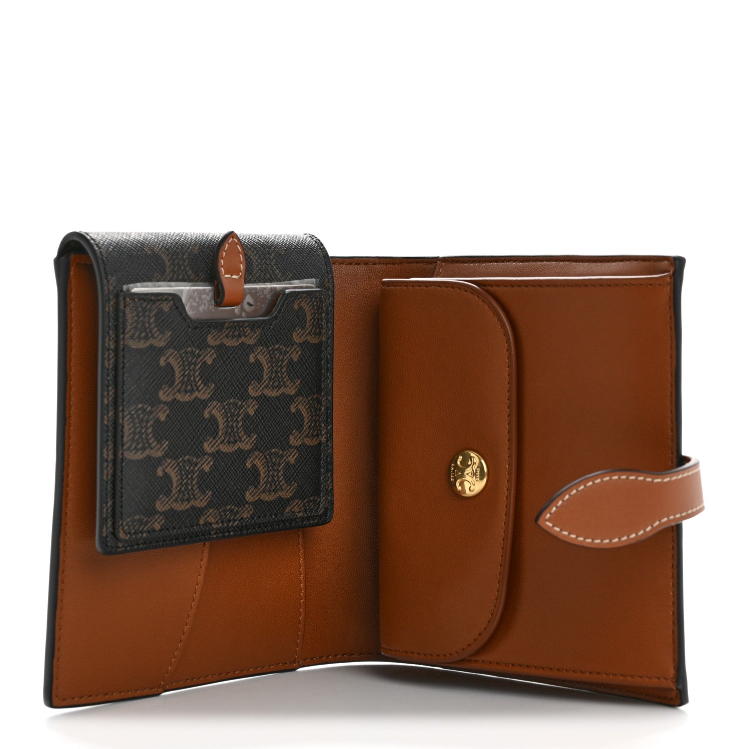Celine Canvas Triomphe Travel Kit Tan 5 of 9