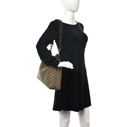 Gucci Monogram Medium Icon Bit Hobo Dark Brown 2 of 9