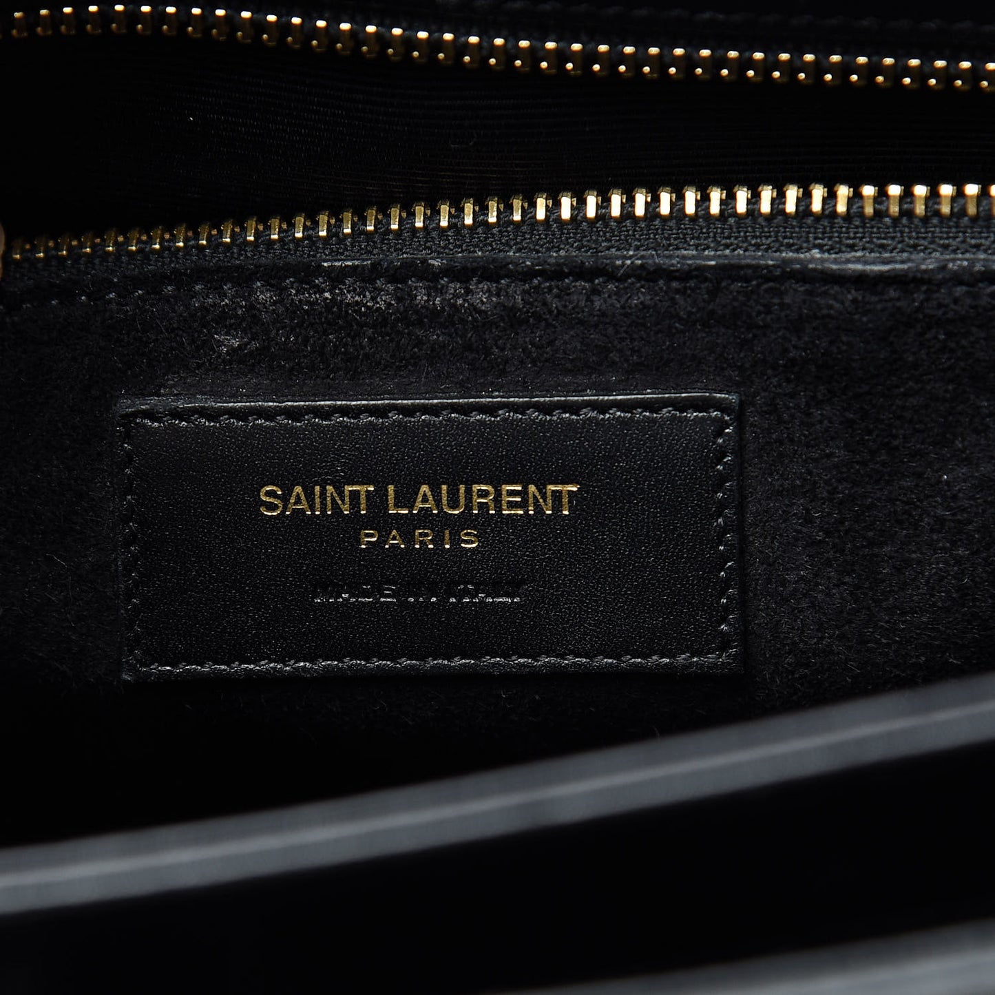 Textured Calfskin Medium Classic Monogram Universite Bag Black