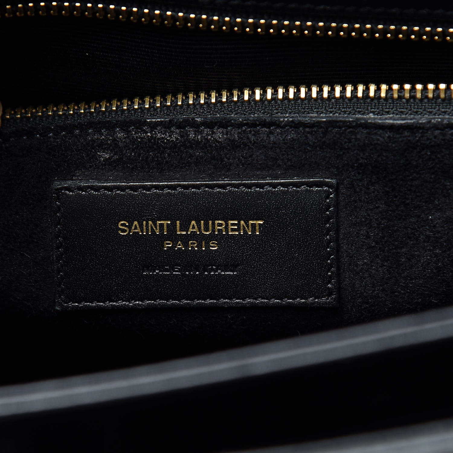 Saint Laurent Textured Calfskin Medium Classic Monogram Universite Bag Black 6 of 16