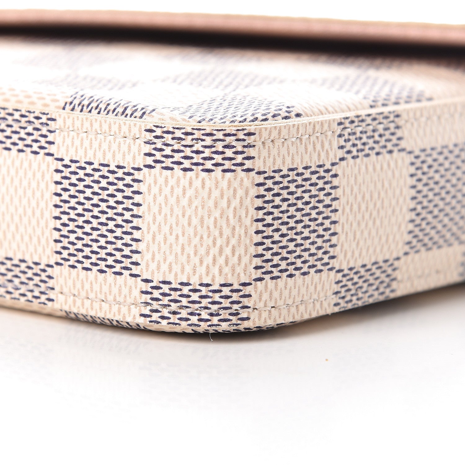 Louis Vuitton Damier Azur Pochette Felicie Chain Wallet Rose Ballerine 12 of 13