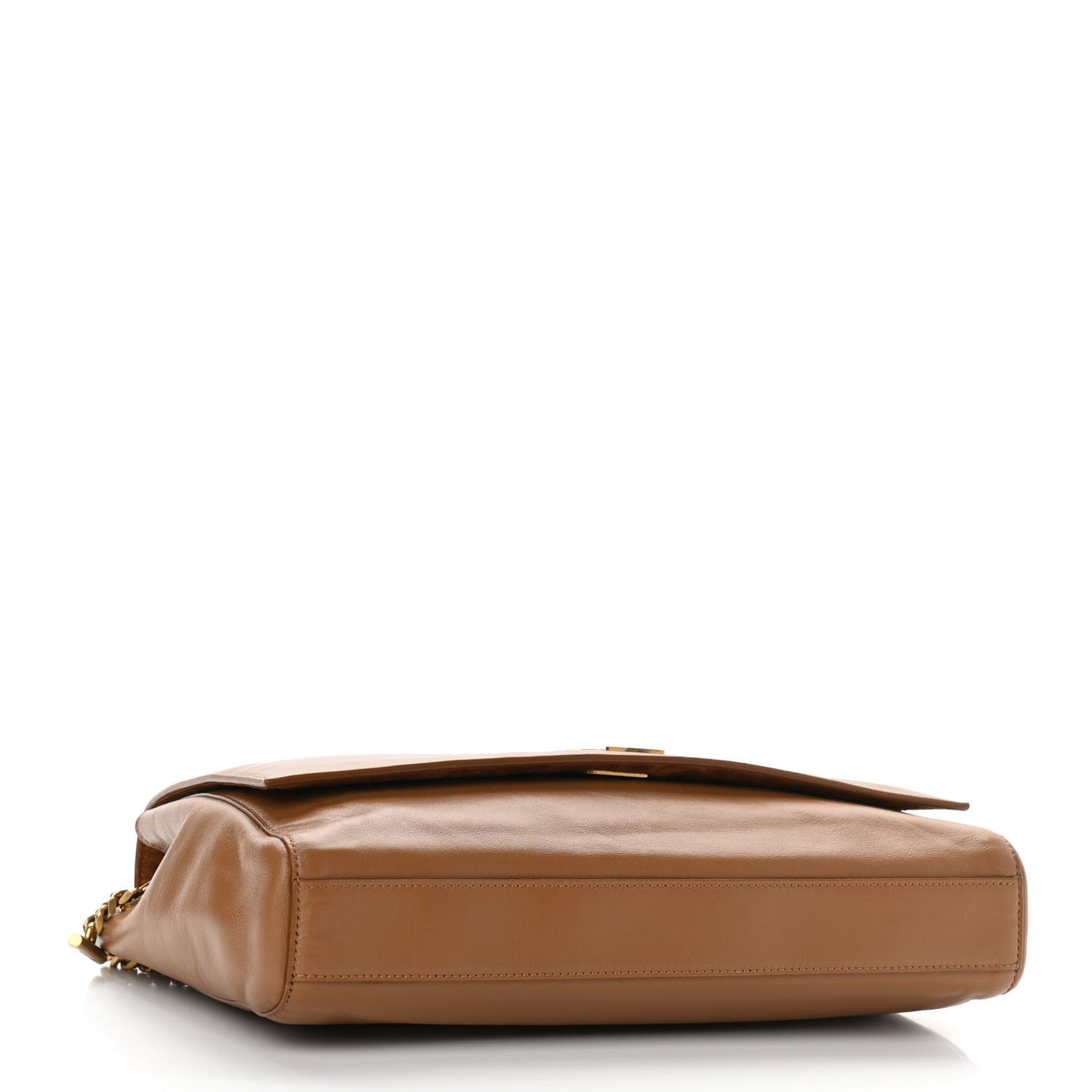 Smooth Calfskin Suede Medium Reversible Monogram Kate Satchel Light Ochre