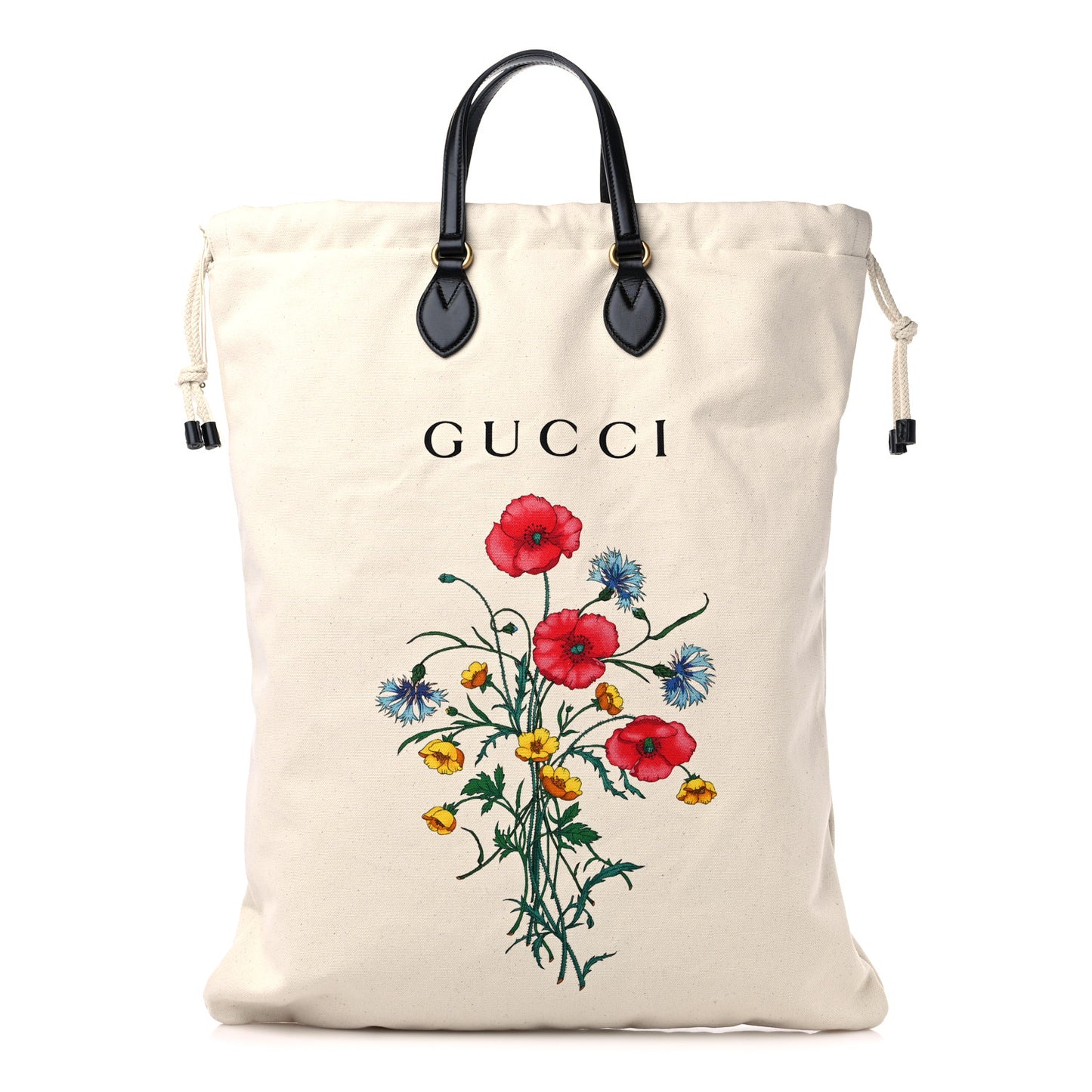 Canvas Chateau Marmont Drawstring Tote Beige
