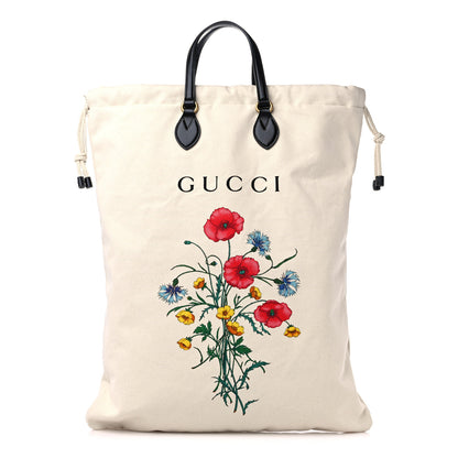 Gucci Canvas Chateau Marmont Drawstring Tote Beige 1 of 9