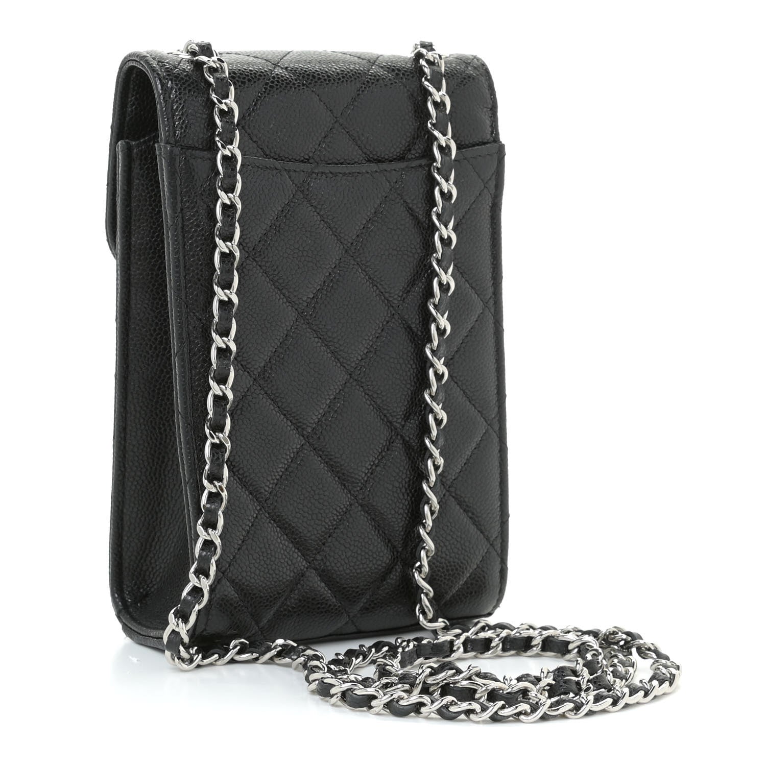 Chanel Caviar Quilted Classic Phone Holder Black 3 of 12