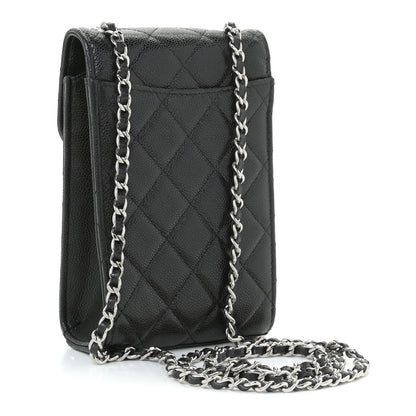 Chanel Caviar Quilted Classic Phone Holder Black 3 of 12