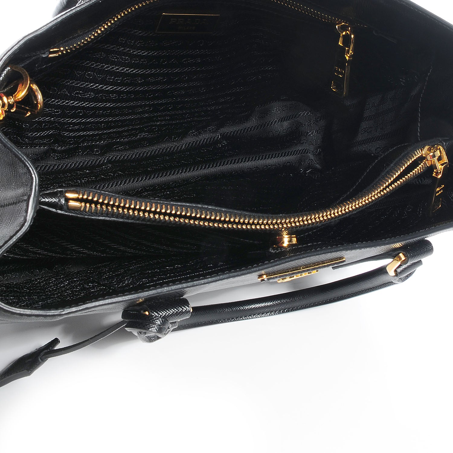 Prada Saffiano Lux Medium Tote Nero Black 7 of 10