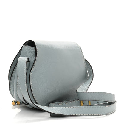 Chloe Calfskin Mini Marcie Round Crossbody Bag Faded Blue 3 of 12