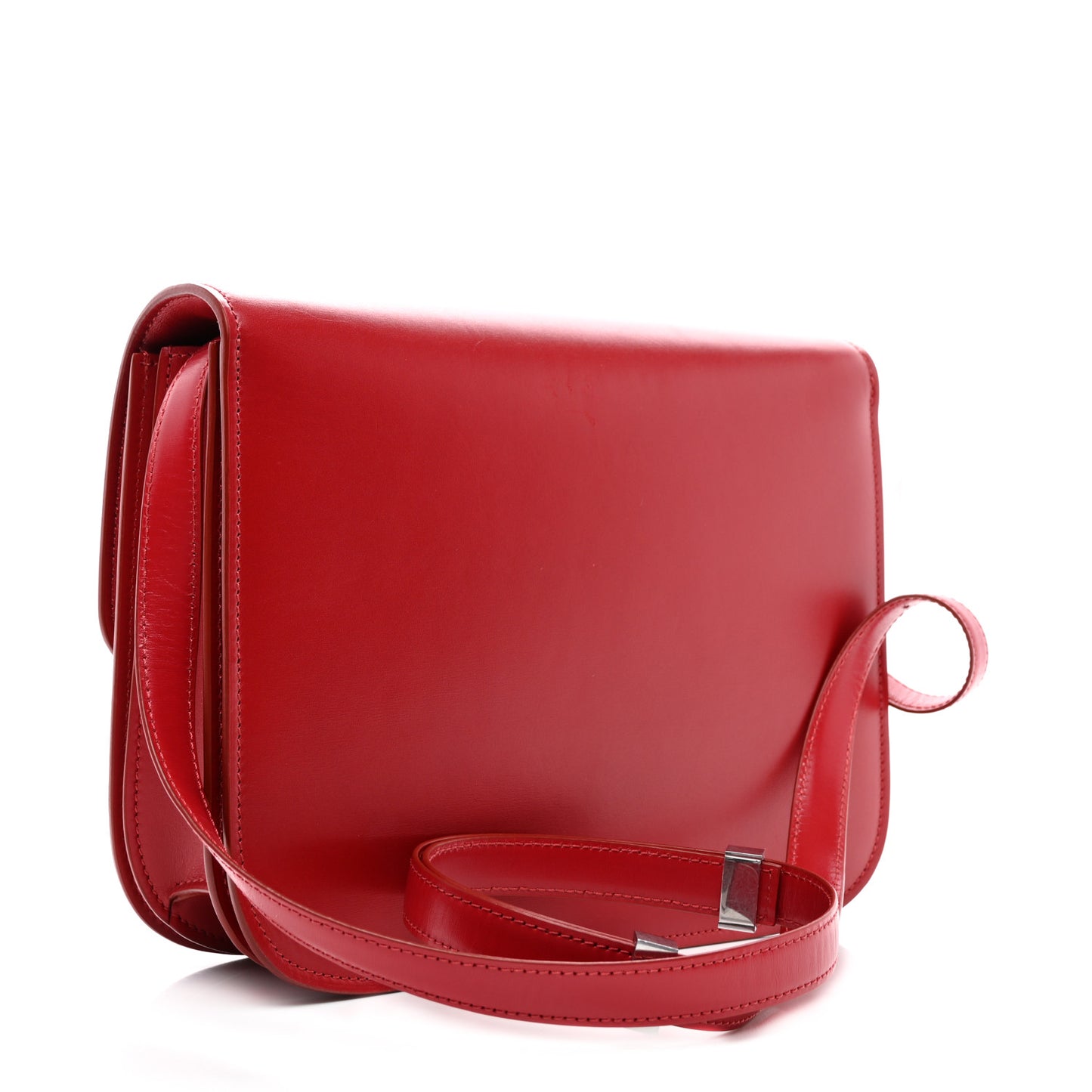 Box Calfskin Medium Classic Box Flap Bag Red