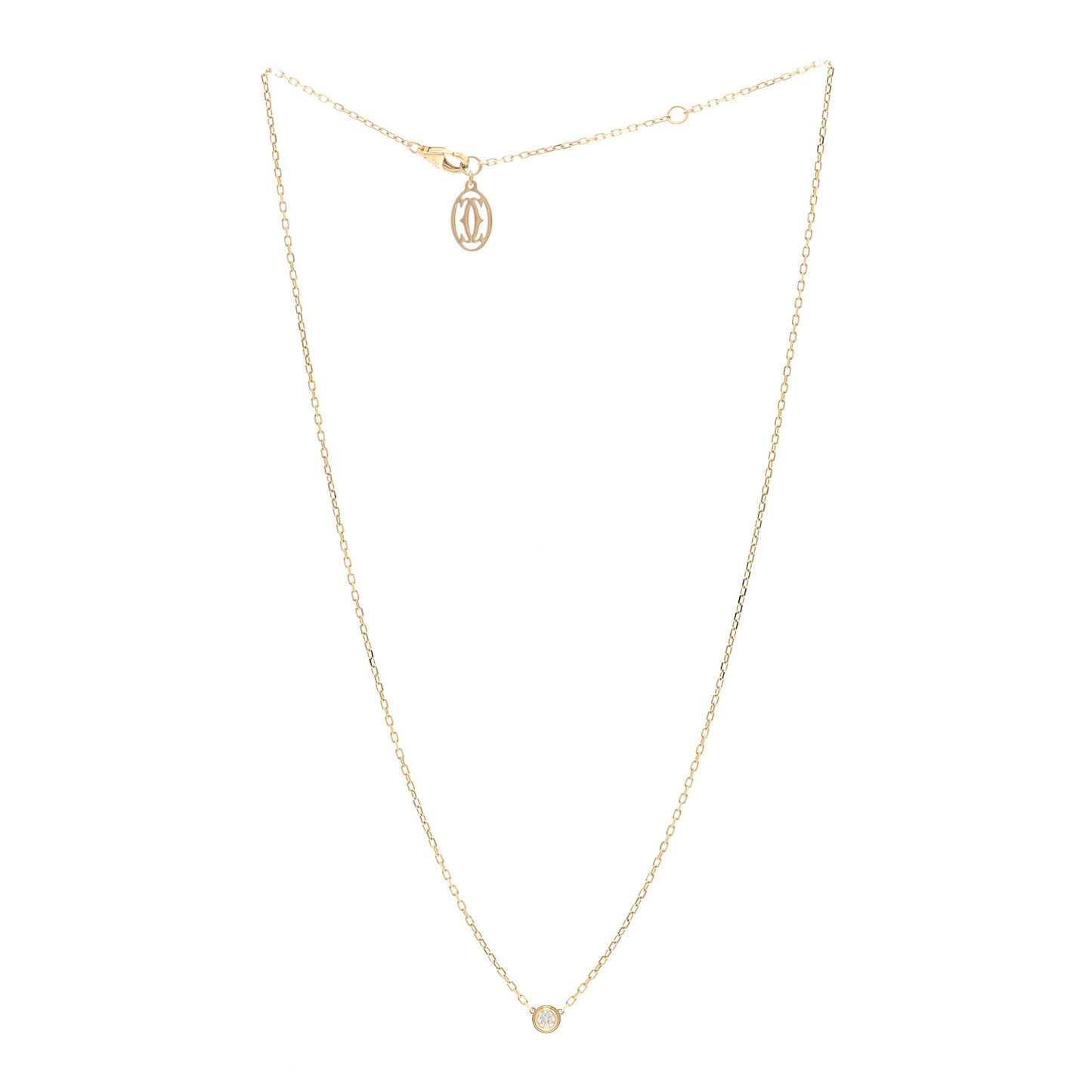 18K Yellow Gold Diamond SM D'Amour Pendant Necklace