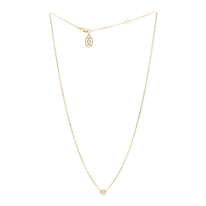 Cartier 18K Yellow Gold Diamond SM D'Amour Pendant Necklace 3 of 5