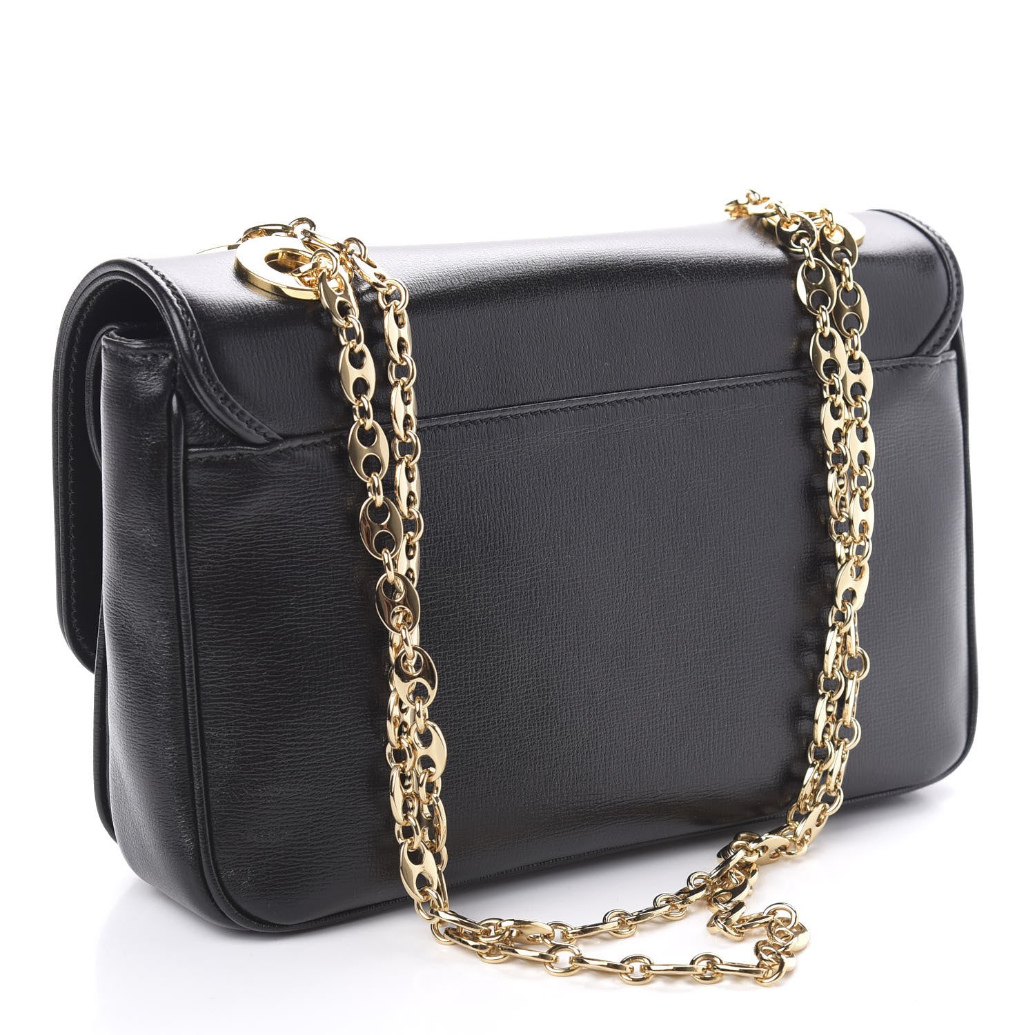 Gucci Azalea Calfskin Small Marina Chain Shoulder Bag Black 3 of 10