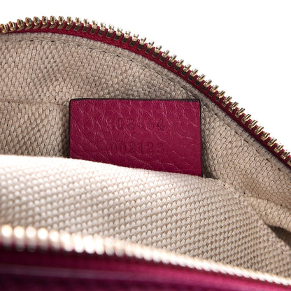 Gucci Pebbled Calfskin Small Soho Disco Bag Bright Bougainvillea 7 of 7