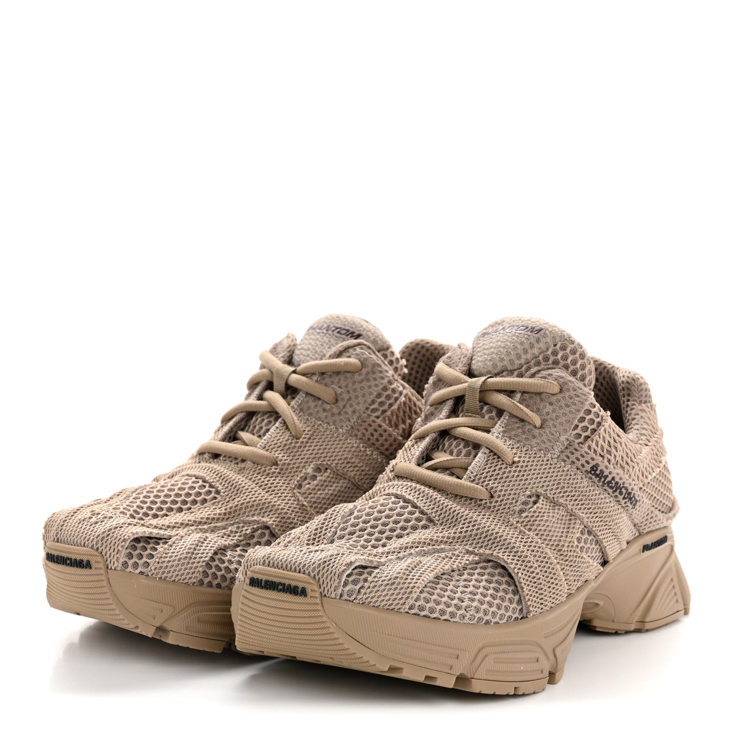 Balenciaga Fabric Mesh Womens Phantom Sneakers 37 Dark Beige 4 of 10