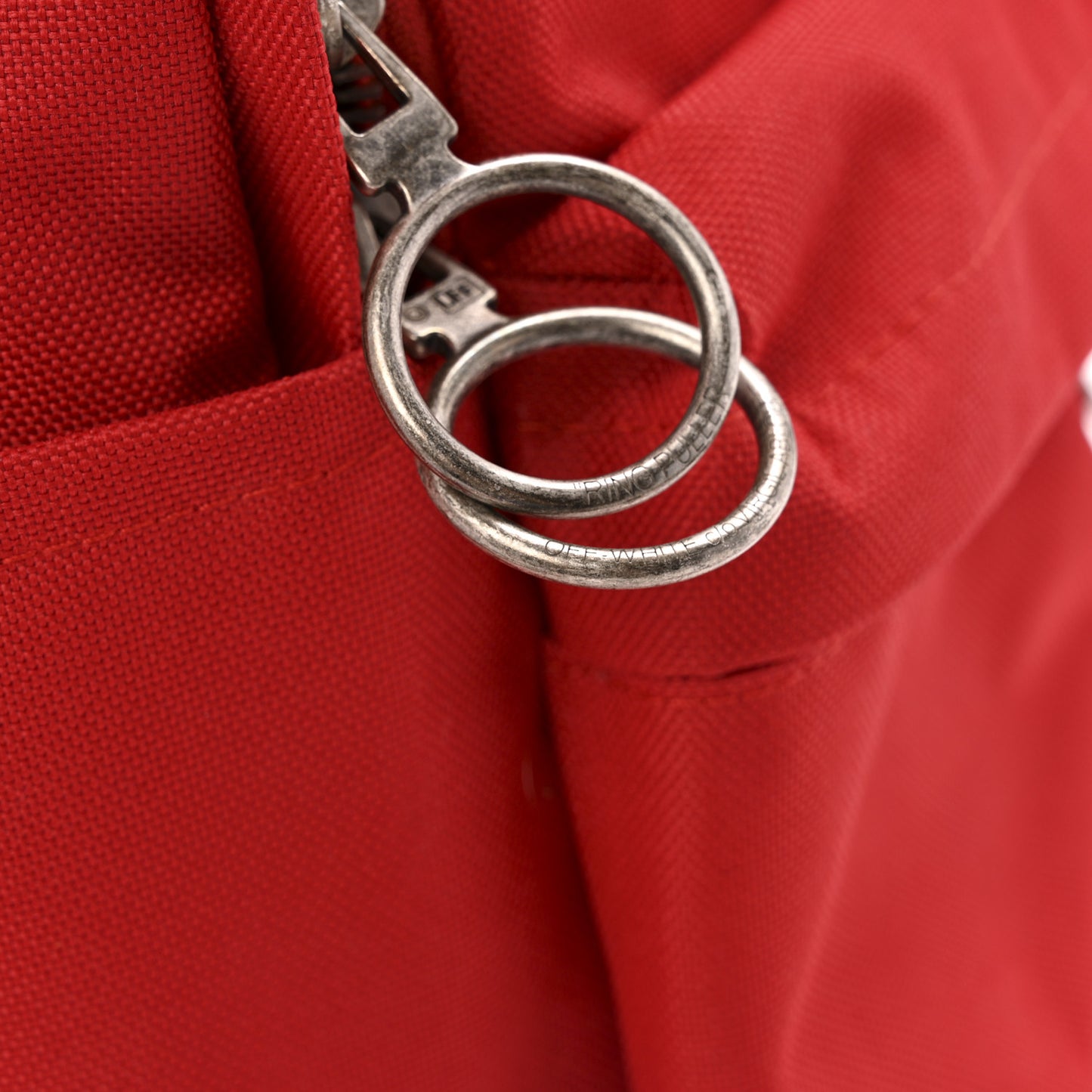 Canvas Quote Backpack Red White