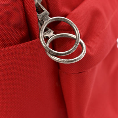Off-White Canvas Quote Backpack Red White 14 of 15