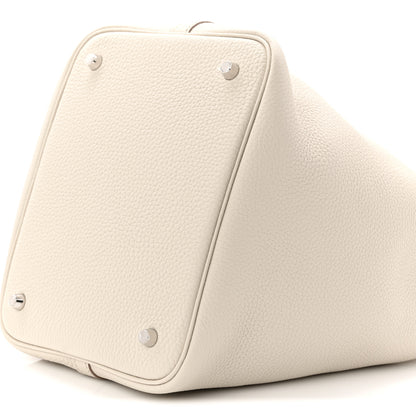Hermes Taurillon Clemence Picotin Lock 22 MM Beton 10 of 11