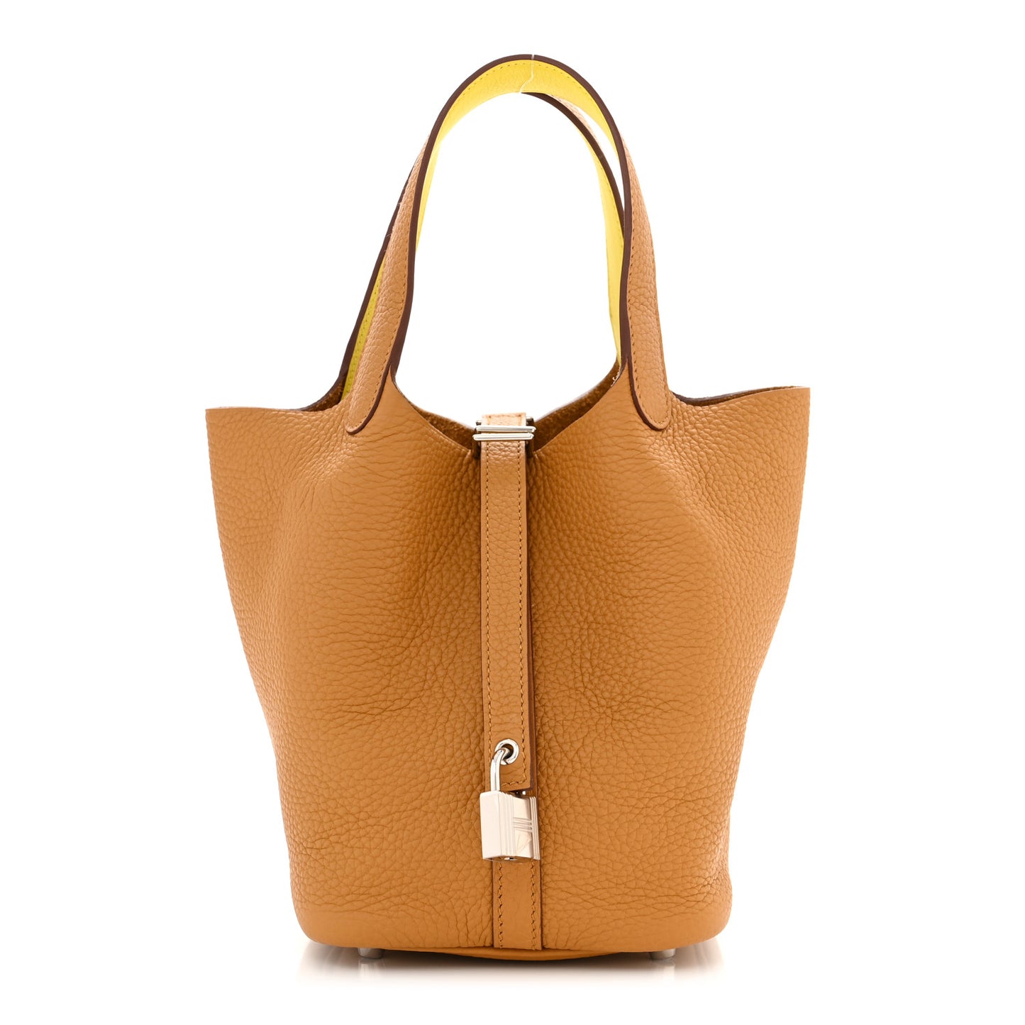 Taurillon Clemence Swift Eclat Picotin Lock 18 PM Sesame Lime