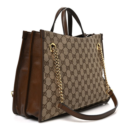 Gucci Monogram Calfskin Medium Horsebit 1955 Tote Bag Beige Brown Sugar 3 of 10