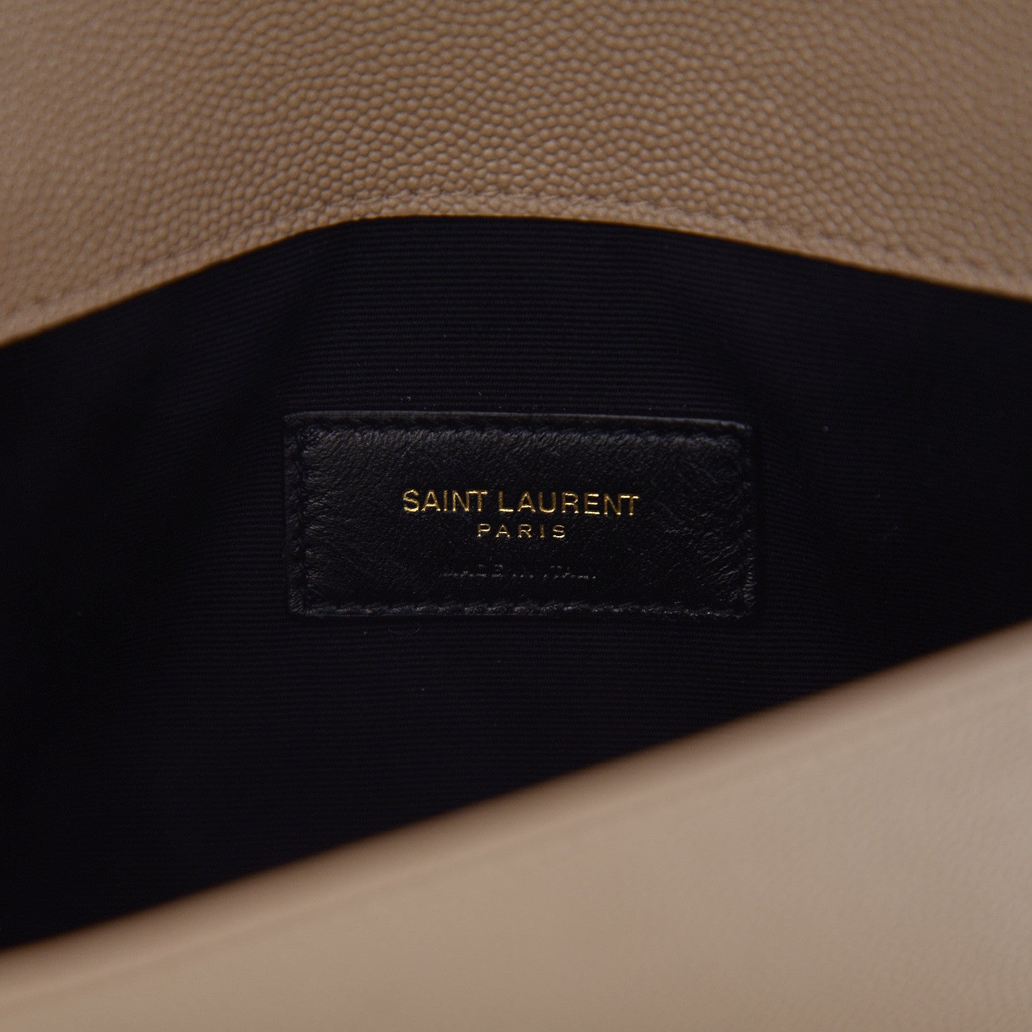 Saint Laurent Grain De Poudre Uptown Pouch Dark Latte 5 of 6