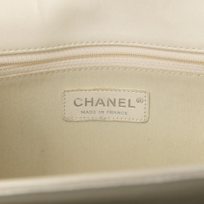 Chanel Patent Lambskin Medium Chocolate Bar Flap Khaki Beige 6 of 15