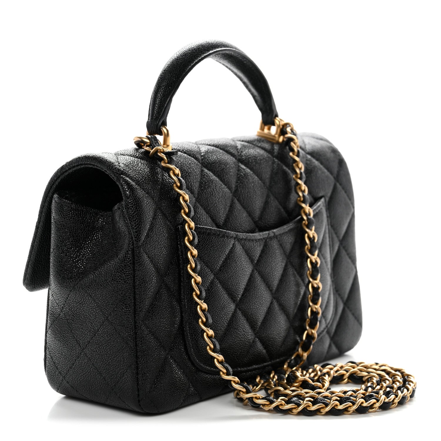 Chanel Caviar Quilted Mini Top Handle Rectangular Flap Black 3 of 11