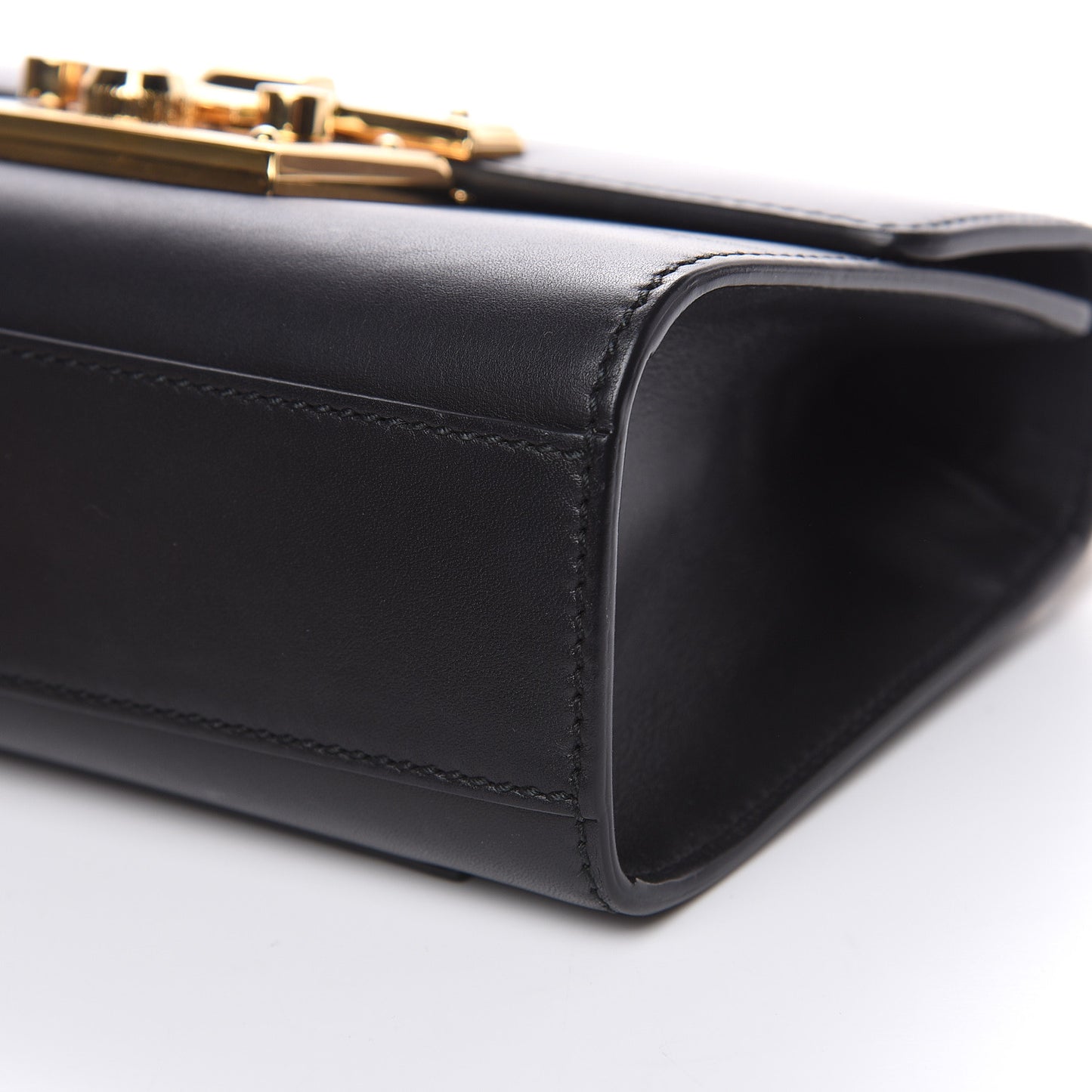 Calfskin Small Padlock Shoulder Bag Black
