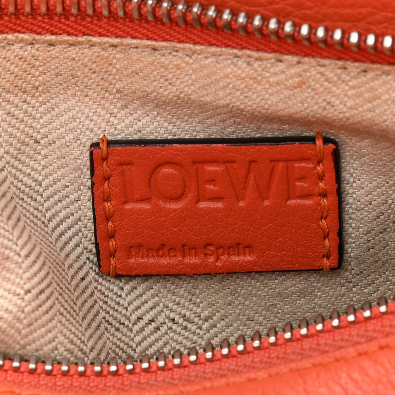 Loewe Grained Calfskin Small Puzzle Bag Orange 6 of 11