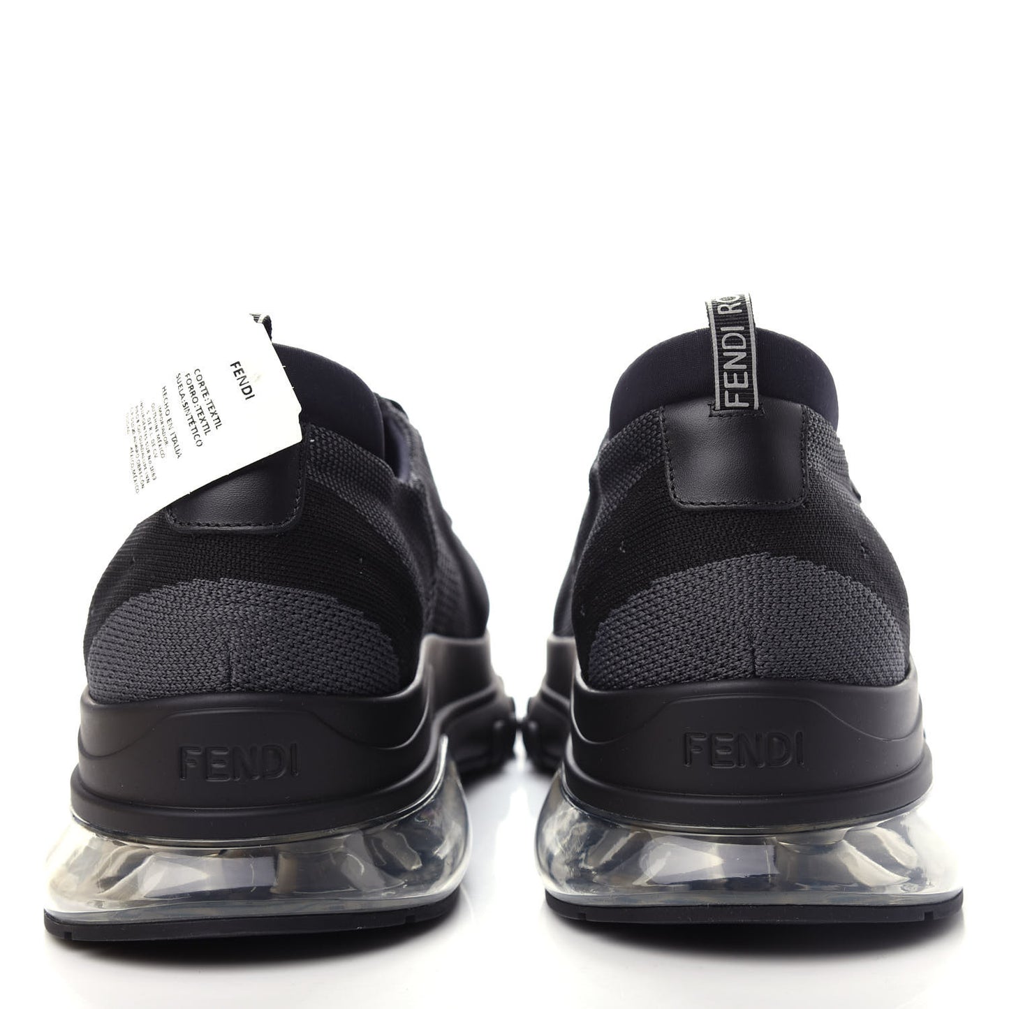 Jersey Vitello Bi-Color Mens Low Top Sneakers 10 Black Fumo