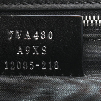 Fendi Glazed Fabric Vitello Liberty FF 1974 Diagonal East West Shopper Tote Tobacco Moresco Black 7 of 10