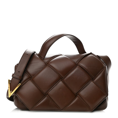 Bottega Veneta Nappa Intreccio Padded Top Handle Shoulder Bag Brownie 1 of 10