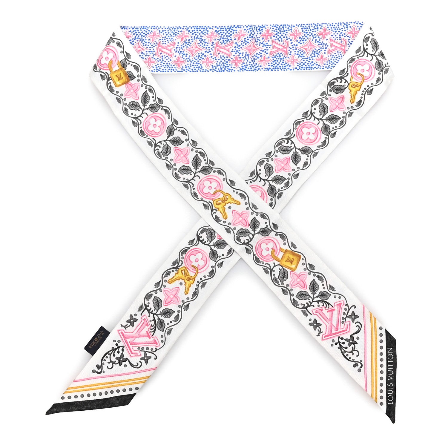 Louis Vuitton Silk Monogram Summer Garden BB Bandeau Blue 1 of 3