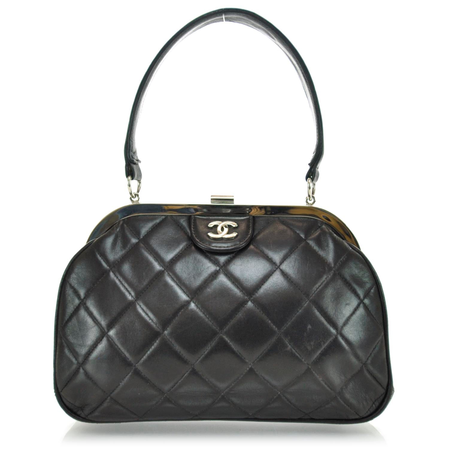 Chanel Lambskin Quilted Handbag Black 1 of 11