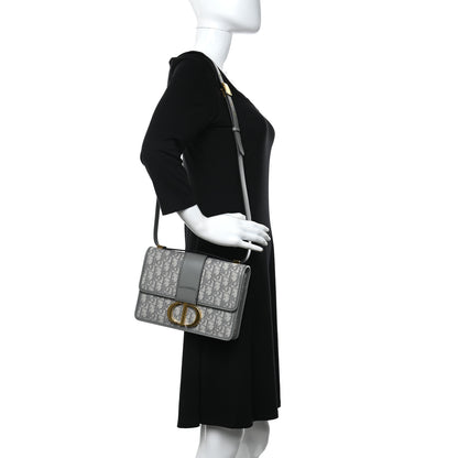Christian Dior Oblique 30 Montaigne Flap Bag Grey 2 of 11