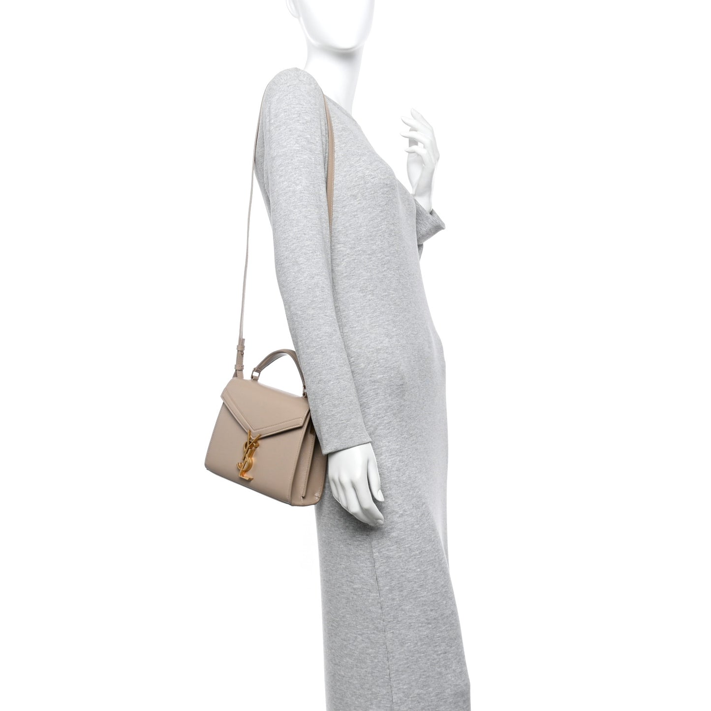 Grain de Poudre Mini Classic Monogram Cassandra Top Handle Beige
