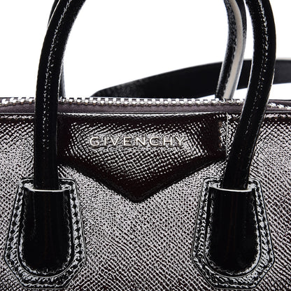 Givenchy Patent Mini Tri-Color Antigona Black White Brown 7 of 9
