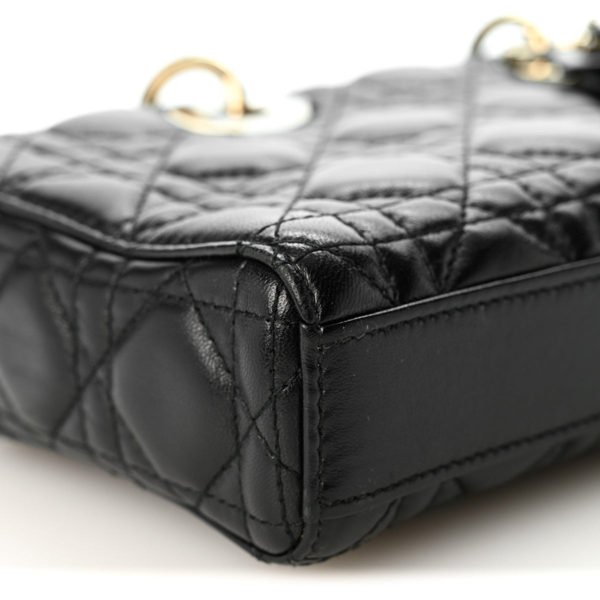 Lambskin Cannage Medium Lady D-Joy Black